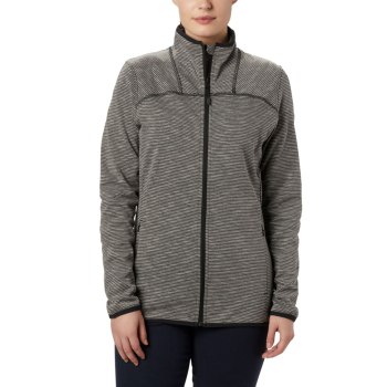 Columbia Ženske Jakne - Firwood Camp Striped Full Zip Fleece Crne | POEB-98145